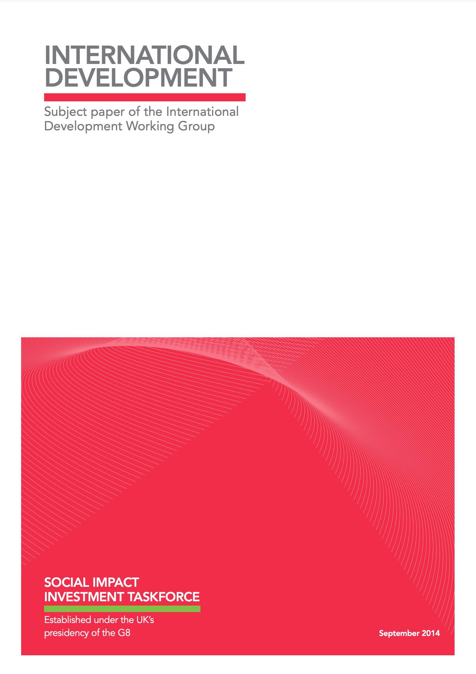 International Development Report Sep 2014