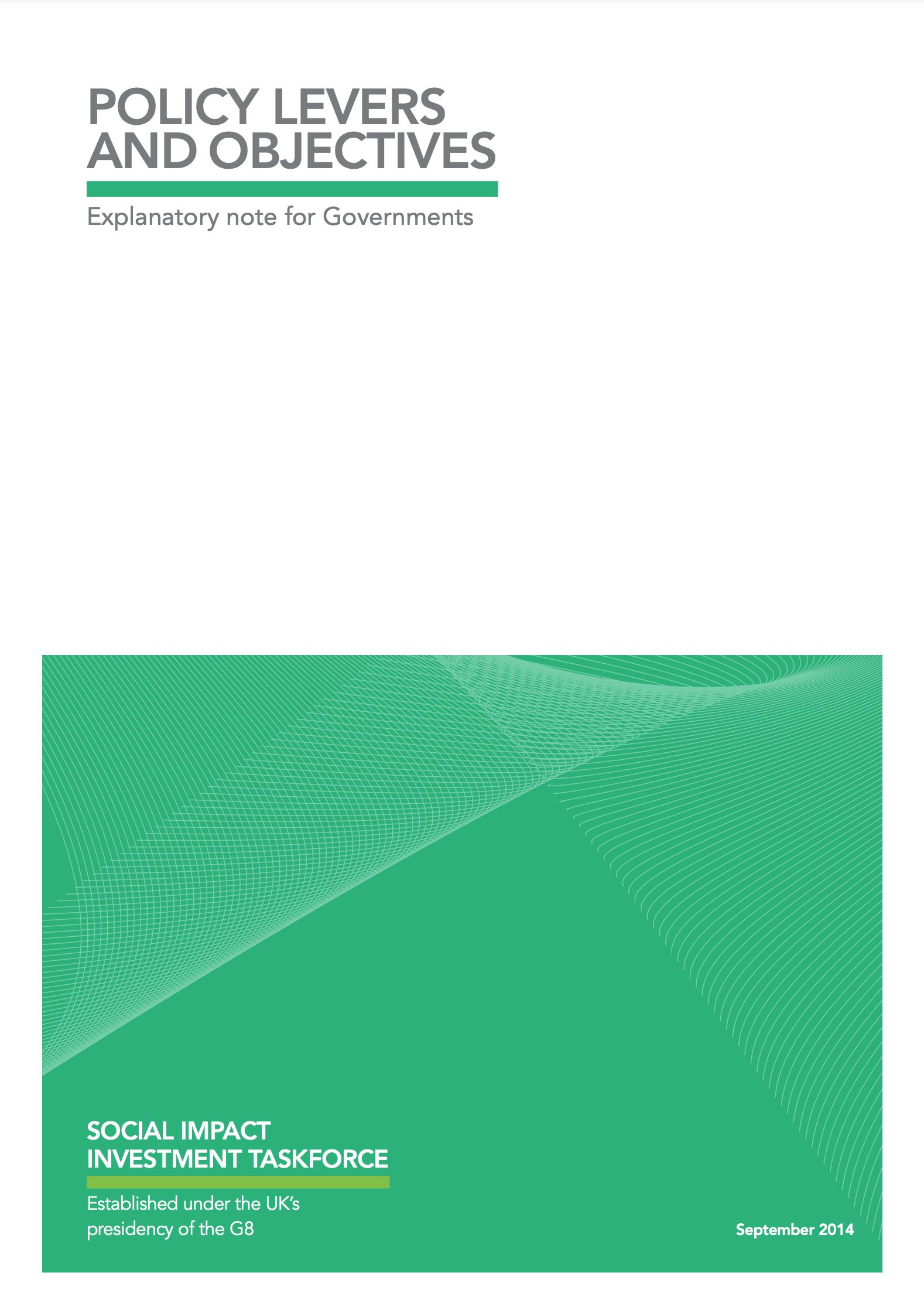 Policy Levers And Objectives