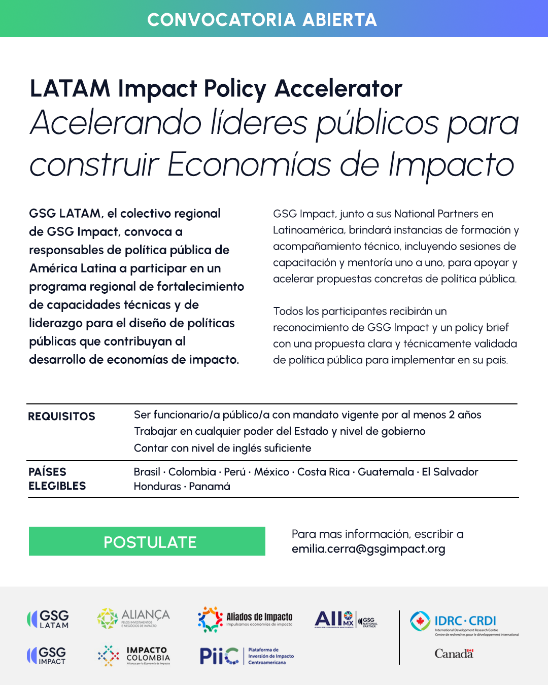 convocatoria abierta